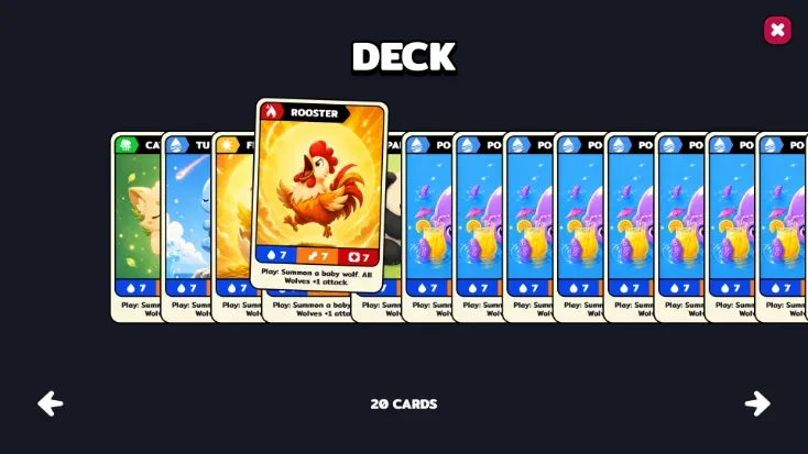 The card collection grid